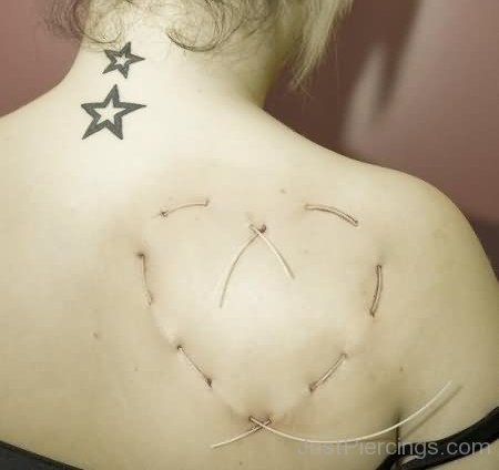 Back Shoulder Heart Piercing For Girls