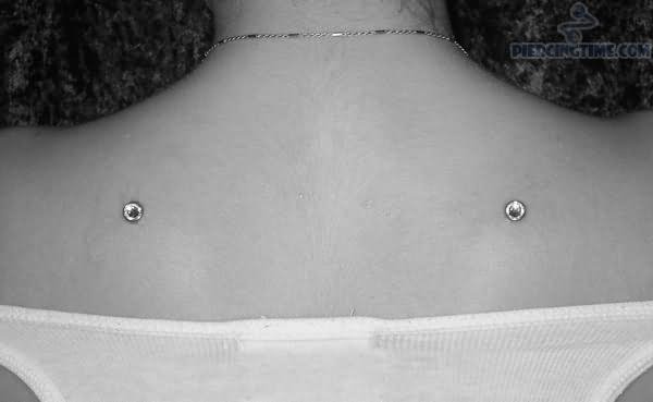 Dermal Anchors Back Shoulder Piercing