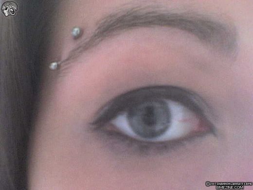 Horizontal Eyebrow Piercing For Girls