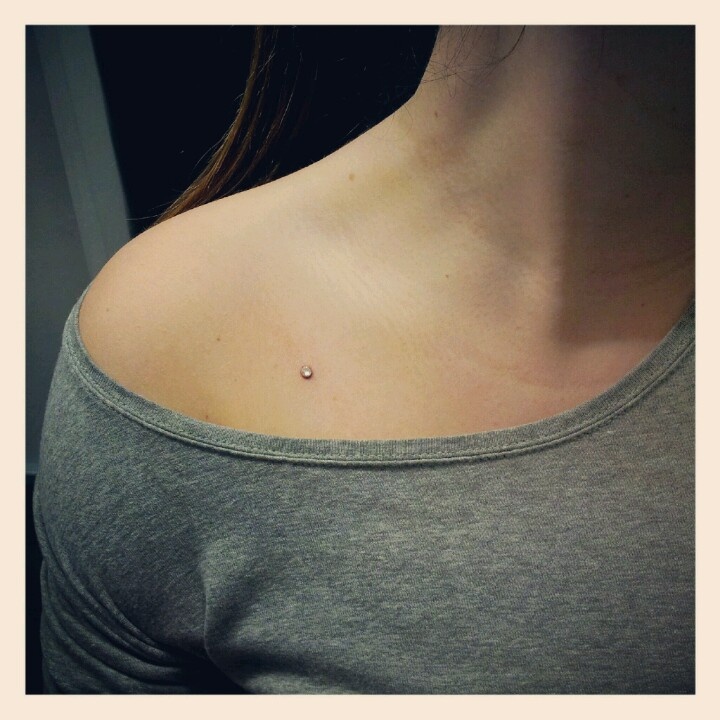 Shoulder Piercing With Dermal Anchor