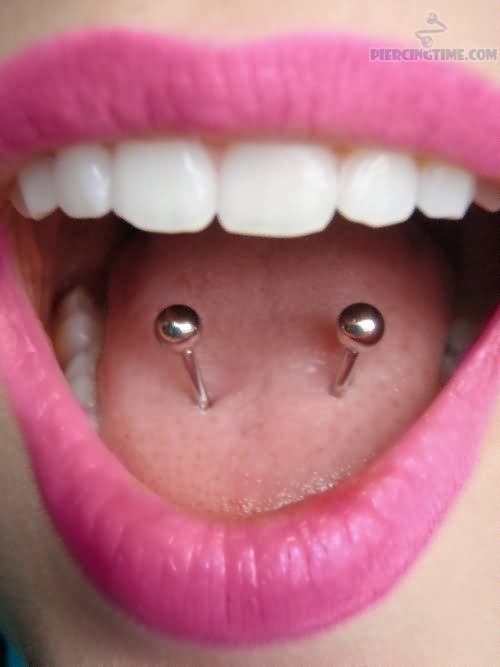 Silver Studs Horizontal Piercing For Young Girls