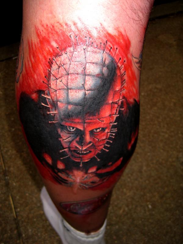 Terrific Pinhead Tattoo On Back Leg By Tattoo Dave Ratdaddytattoo