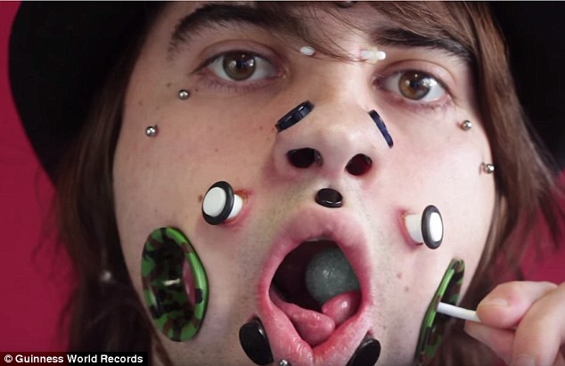 Extreme Cheek Stretching Piercing Ideas