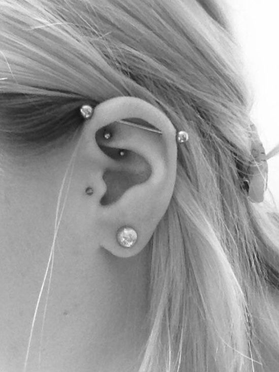 Scaffold Piercing Black And White Picture