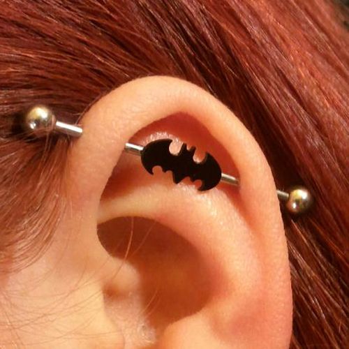 Scaffold Piercing On Left Ear