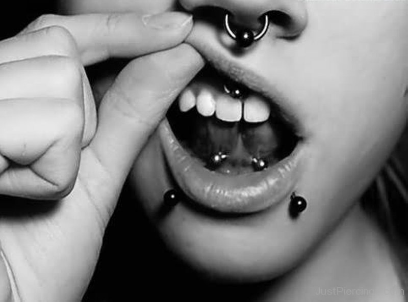 Tongue Web And Mouth Piercing For Girls