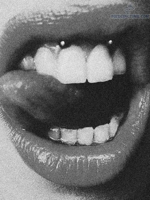 Upper Lip Smiley Mouth Piercing Idea