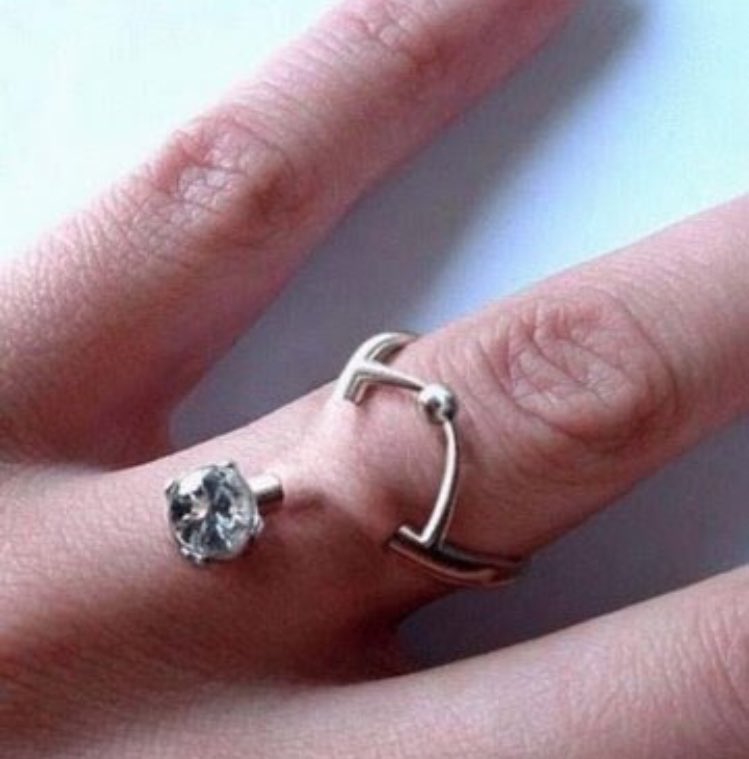 Amazing Finger Ring Piercing Idea