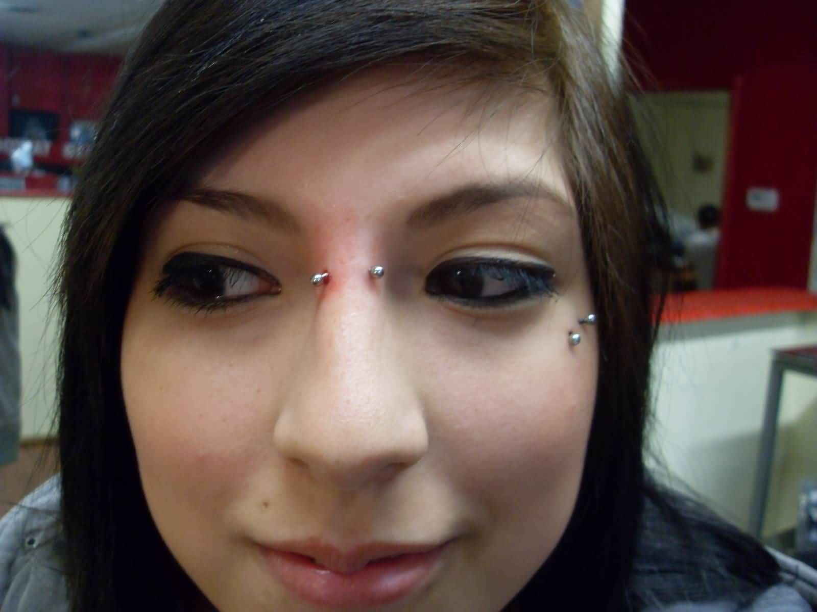 Anti Eyebrow And Earl Piercing With Silver Barbells