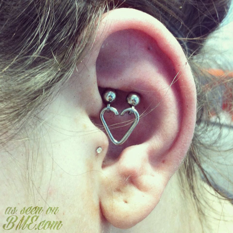 Beautiful Ear Heart Piercing