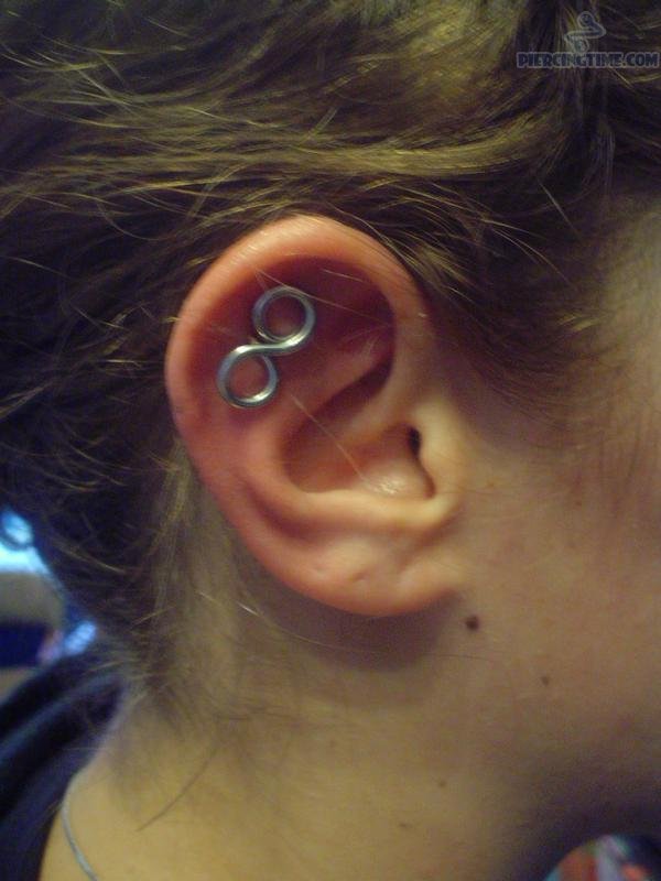 Custom Industrial Piercing With Infinity Barbell