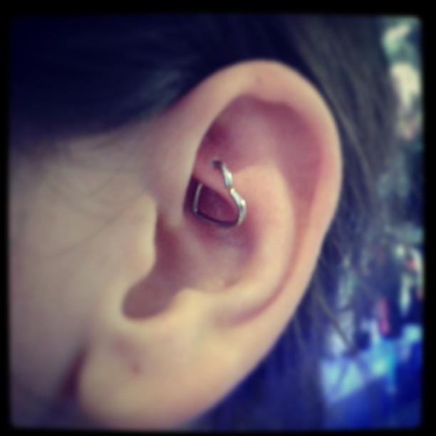 Ear Heart Piercing For Girls