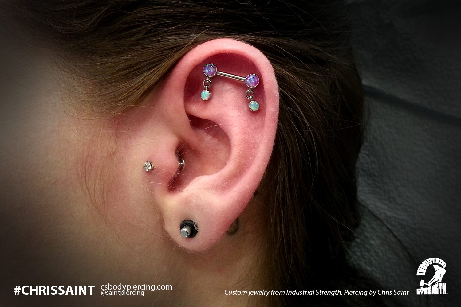 Gauge Lobe, Tragus And Custom Industrial Piercing