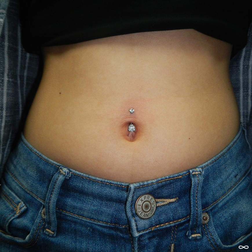 Industrial Navel Piercing For Young Girls