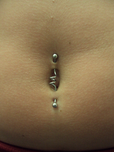 Read Complete Industrial Navel Piercing With Spiral Barbell