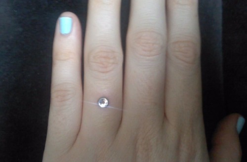 Nice Finger Ring Piercing With Silver Anchor