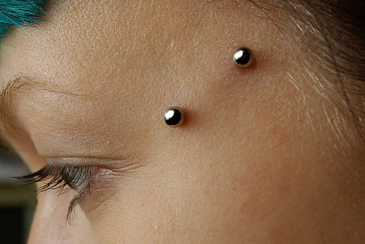 Silver Barbell Crow Feet Piercing For Girls