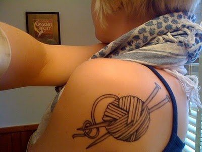 Simple Yarn Ball Tattoo On Left Shoulder