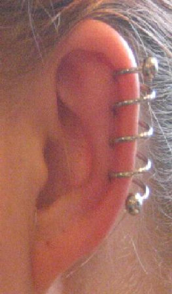 Spiral Ear Piercing Idea for Girls