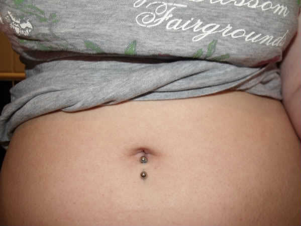 Amazing Silver Barbell Inverse Belly Piercing