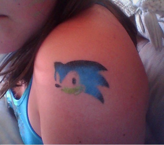 Sick Sonic Tattoo On Left Shoulder By Sonicfan101ist