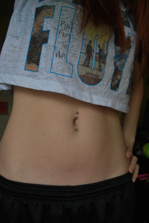 Silver Barbells Inverse Belly Piercing Idea