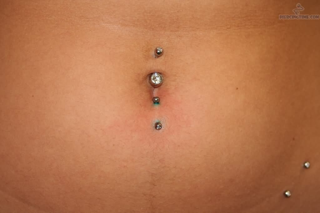 Surface Hip And Inverse Belly Piercing