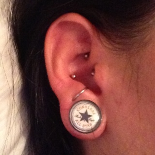 Anti Tragus And Stretched Lobe Piercing For Girls