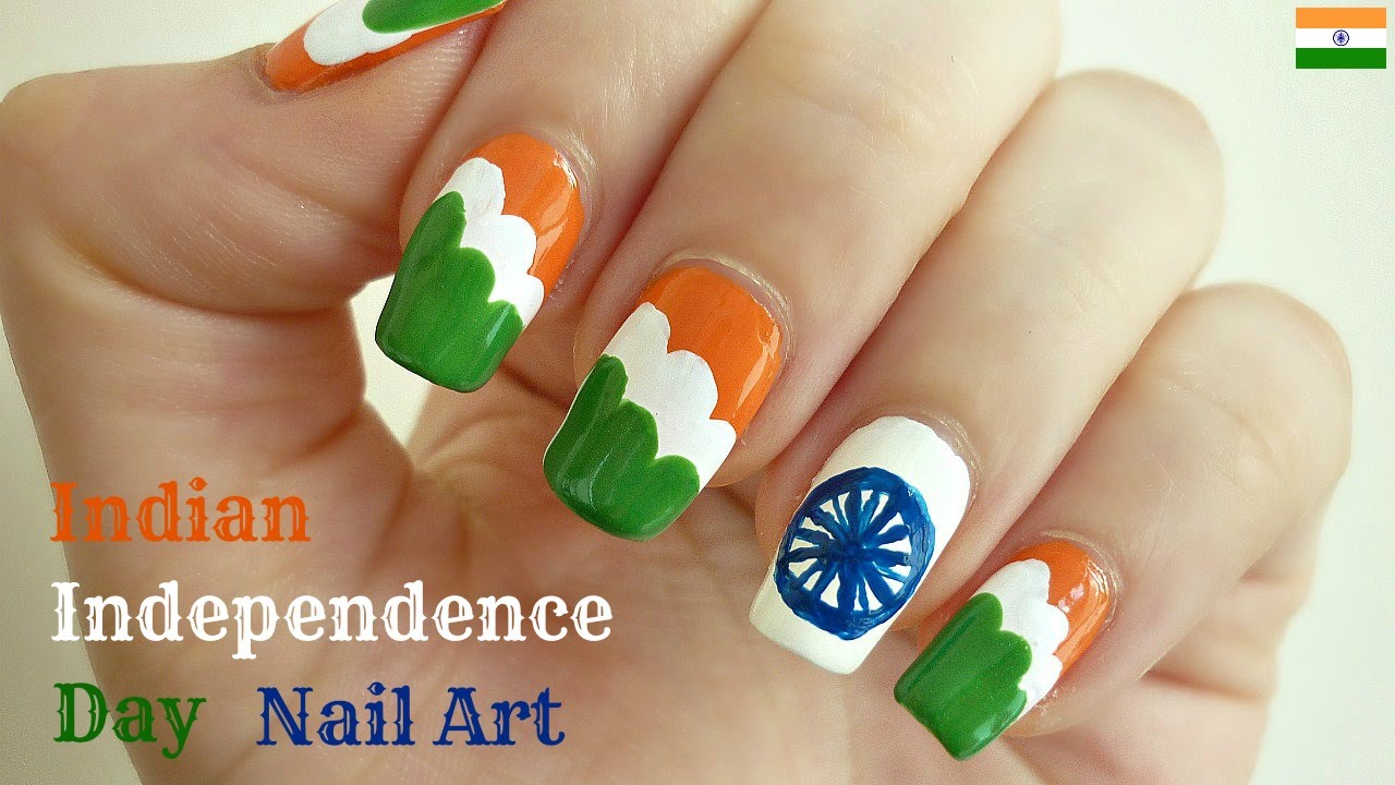 Read Complete Indian Independence Day Flag Nail Art With Tutorial Video