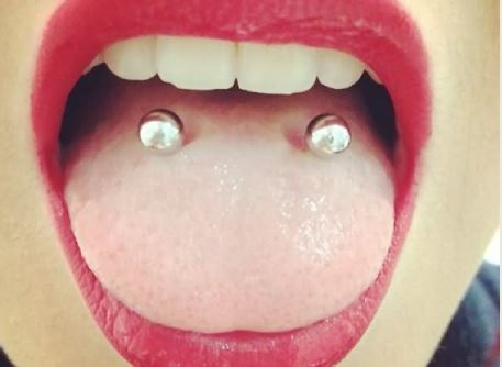 Scoop Piercing With Silver Studs