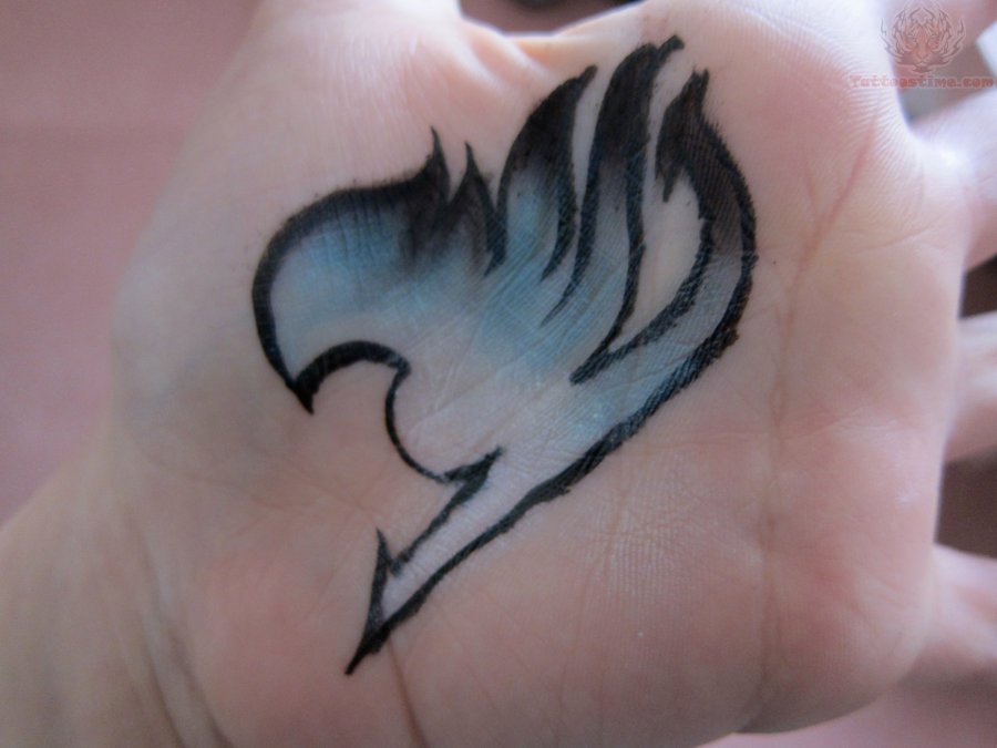 Simple Fairy Tail Tattoo On Palm