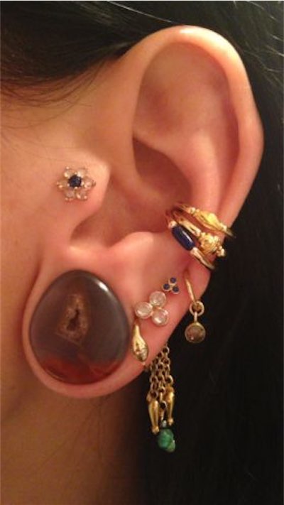 Tragus, Cartilage and Stretched Lobe Piercing For Girls