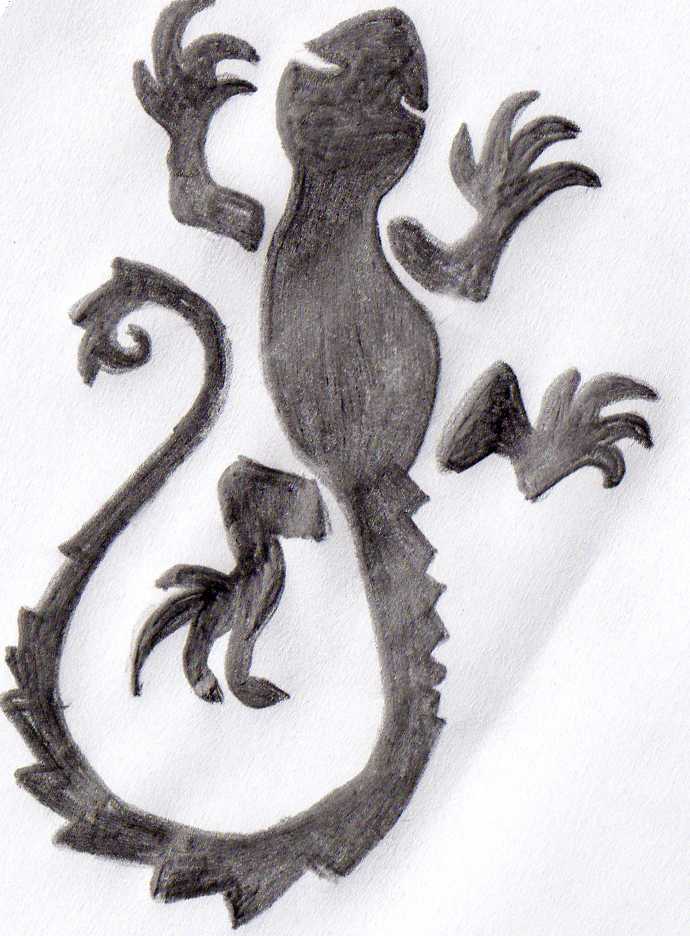 Awesome Salamander Symbol Tattoo Drawing By Paigeb123