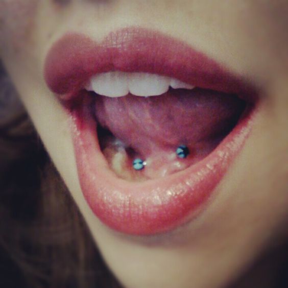 Beautiful Tongue Rim Piercing