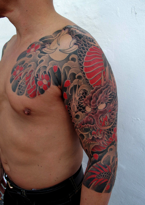 Read Complete Japanese Tattoo On Chest And Left Sleeve by Chris Garver