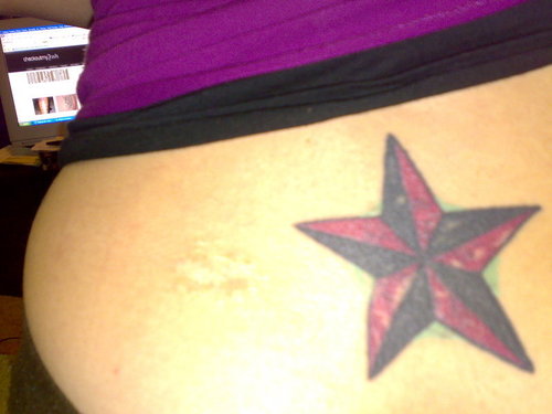 Nautical Star Tailbone Tattoo