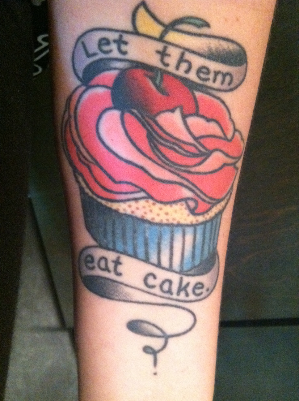 Old School Baker Occupation Tattoo On Forearm