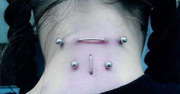 Pocketing Piercing On Nape For Girls