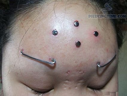 Pocketing Piercings On Forehead For Women