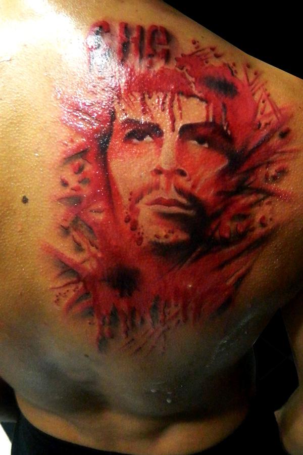 Red William Che Guevara Extreme Tattoo