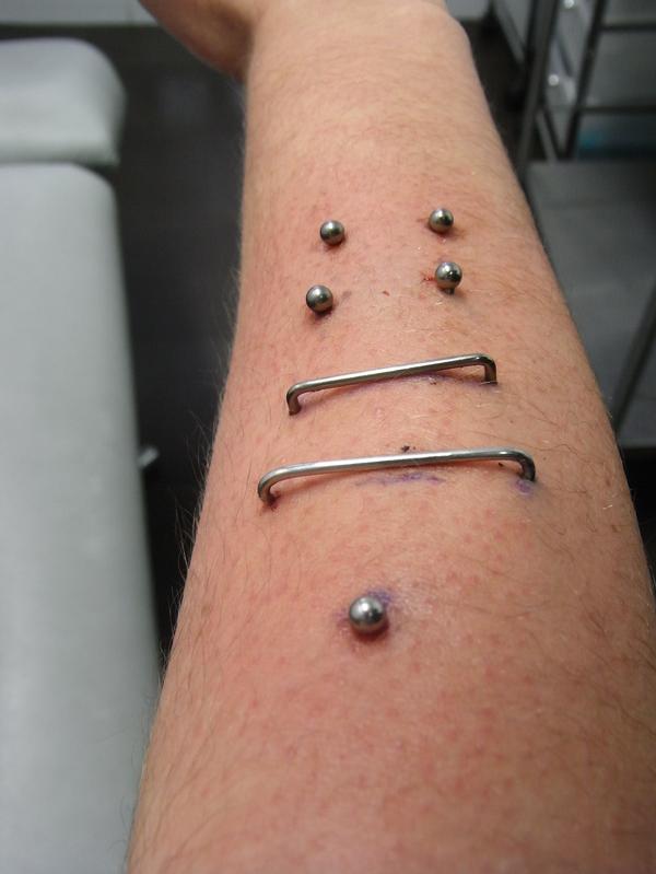 Right Arm Pocketing Piercing