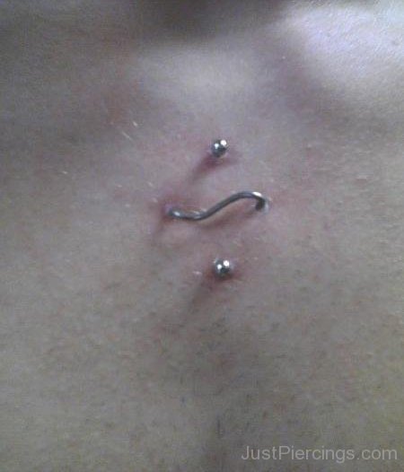 Silver Studs And Pocketing Piercing Idea