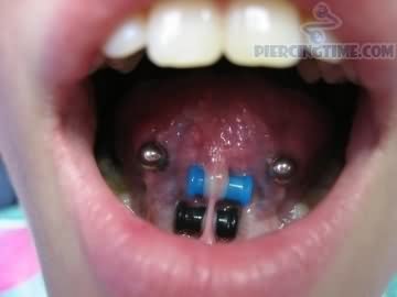 Unique Tongue Rim Piercing