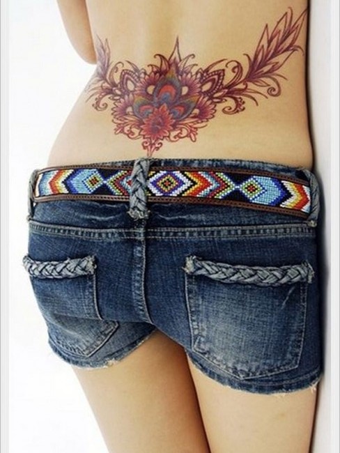 Wonderful Tailbone Tattoo For Girls