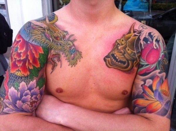 Japanese Tattoos On Man Both Half Sleeve by Ami James