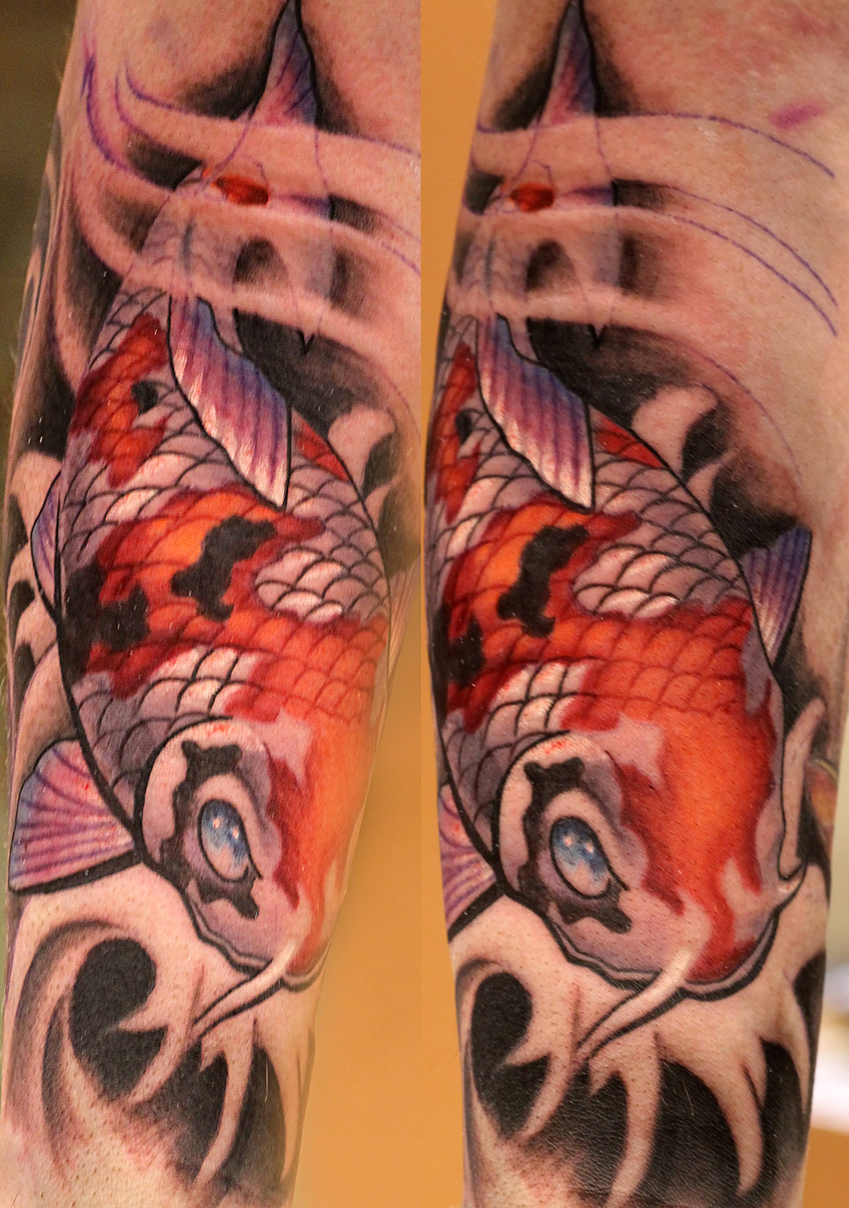 Koi Fish Ami James Tattoo On Sleeve