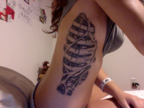 Rib Cage Bones Tattoo