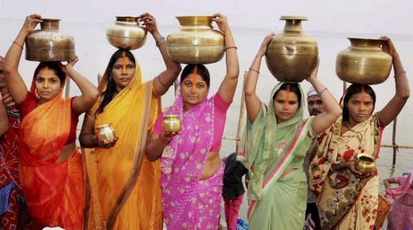 Devotees Carry Holy Ganga Water Ahead Of Chhath Puja