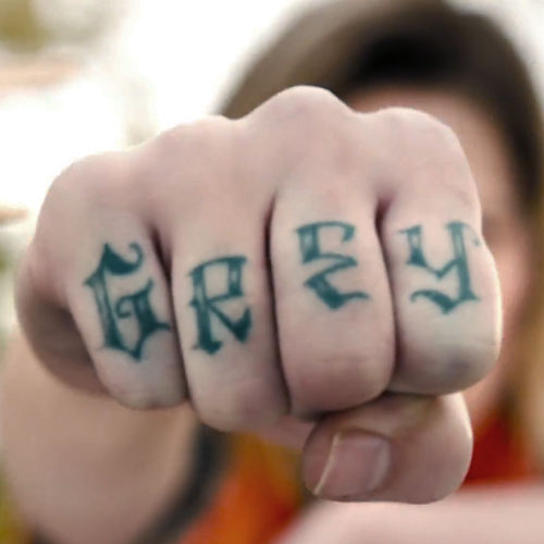 Grey Knuckle Tattoo For Girls