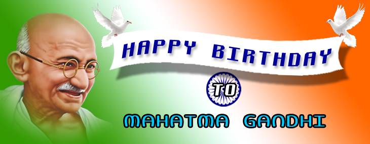 Happy Birthday To Mahatma Gandhi Facebook Cover Picture